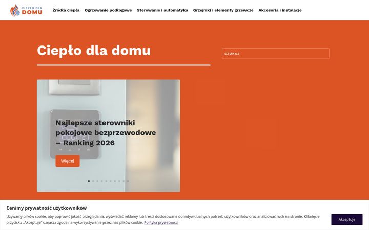 Screenshot stránky cieplodladomu.pl