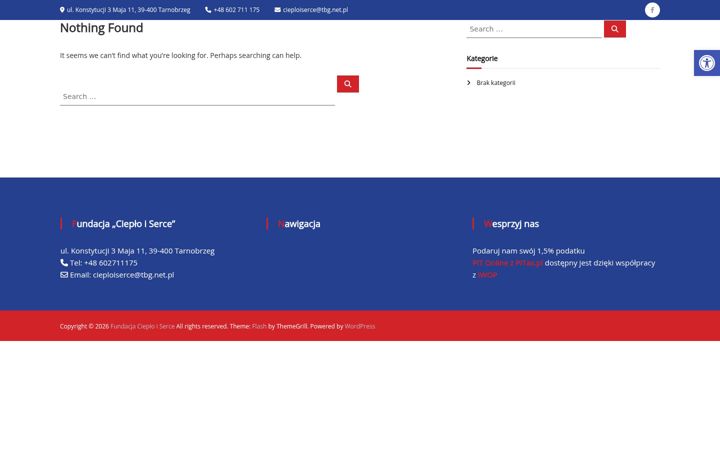 Screenshot stránky cieploiserce.pl