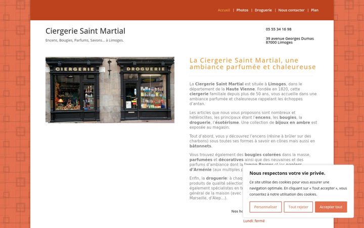 Zrzut ekranu ciergerie-saint-martial-limoges.fr