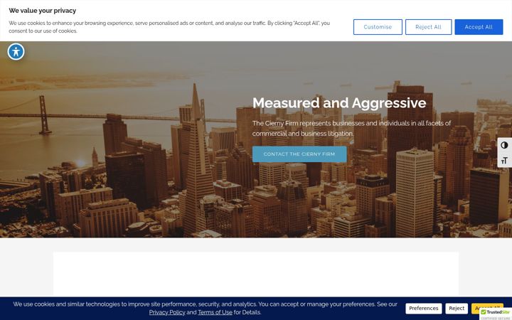 Screenshot of ciernylaw.com