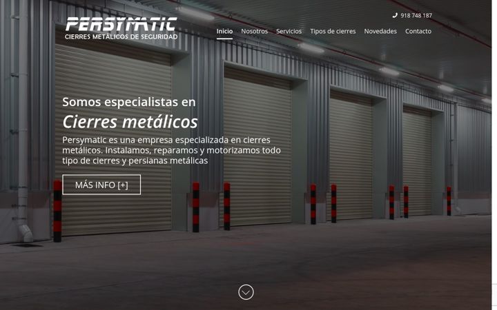 Zrzut ekranu cierres-metalicos.es