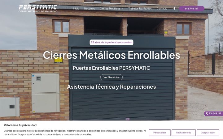 Screenshot of cierrespersymatic.com