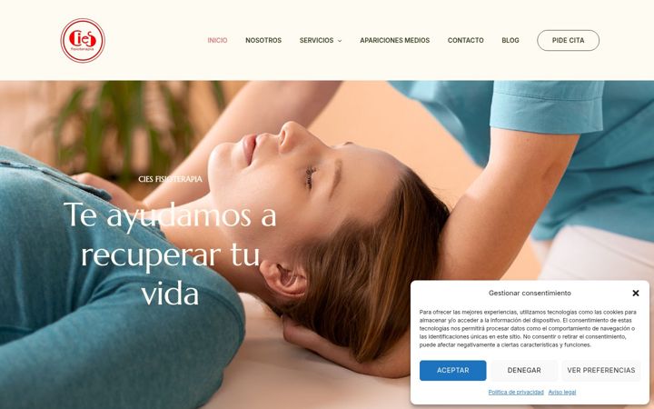 Screenshot of ciesfisioterapia.com