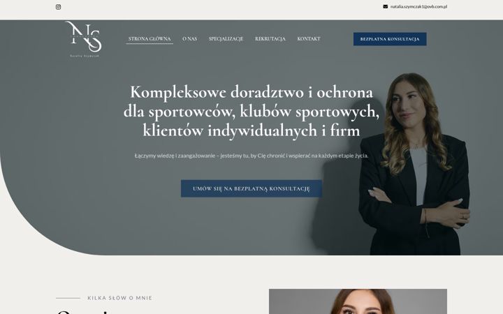 Screenshot stránky ciesielska-consulting.pl