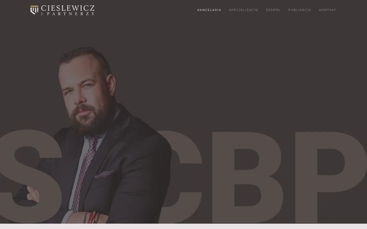 Screenshot stránky cieslewicz.pl