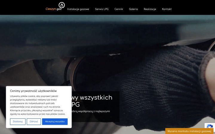 Képernyőkép: cieszyn-gaz.pl