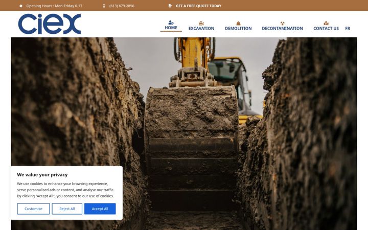 Captura de pantalla de ciexottawa.ca