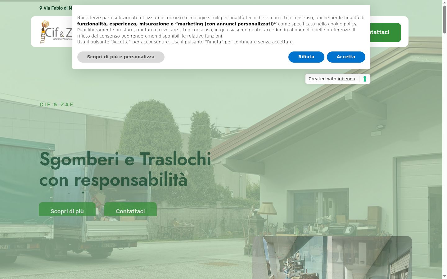 Screenshot des Einwilligungsbanners vor jeglicher Interaktion