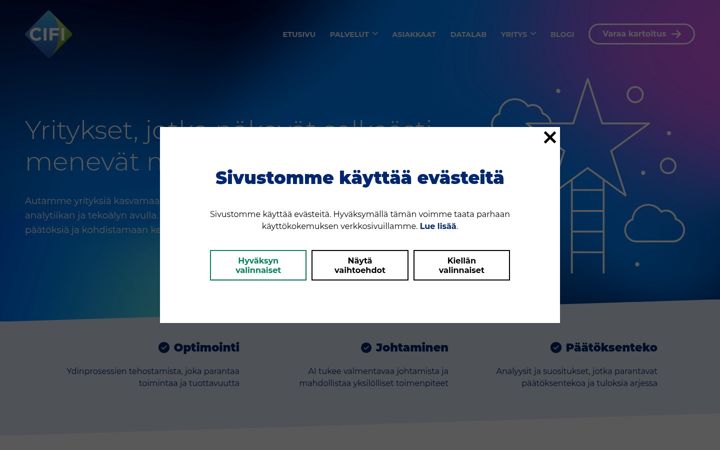 Screenshot di cifi.fi