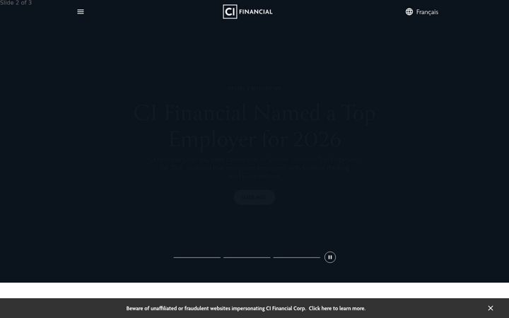 Screenshot of cifinancial.com