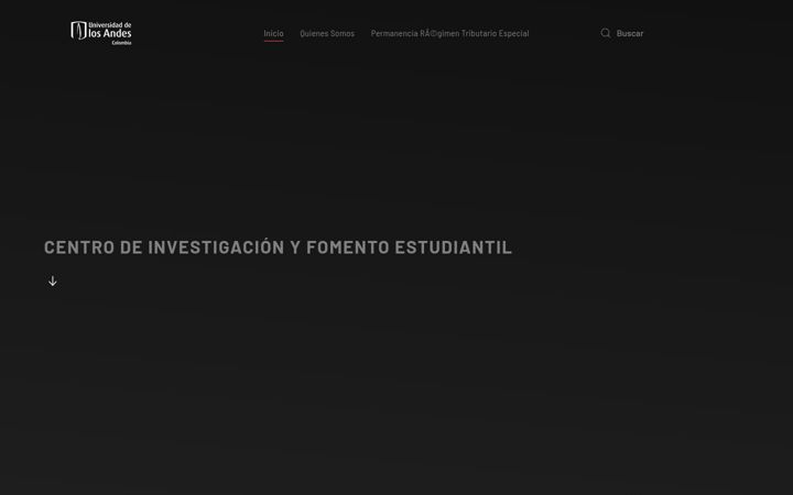 Snímek obrazovky cifoe.uniandes.edu.co