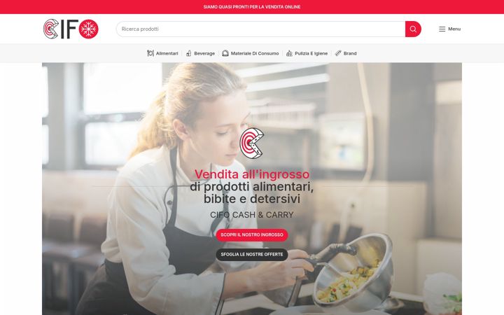 Snímek obrazovky cifoingrosso.it