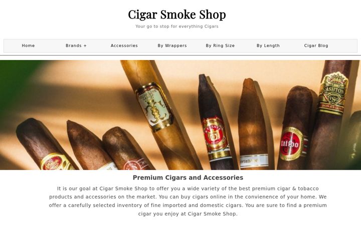 Snímek obrazovky cigarsmokeshop.net