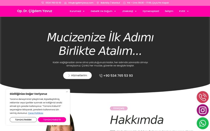 Screenshot of cigdemyavuz.com