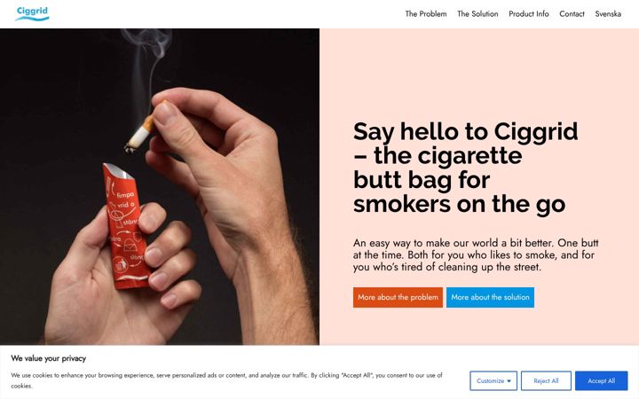 Screenshot of ciggrid.com