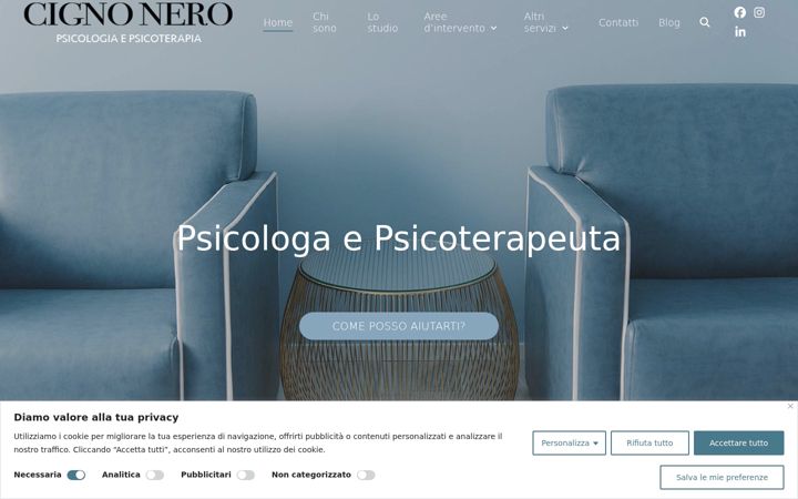 Screenshot of cignoneropsicoterapia.com