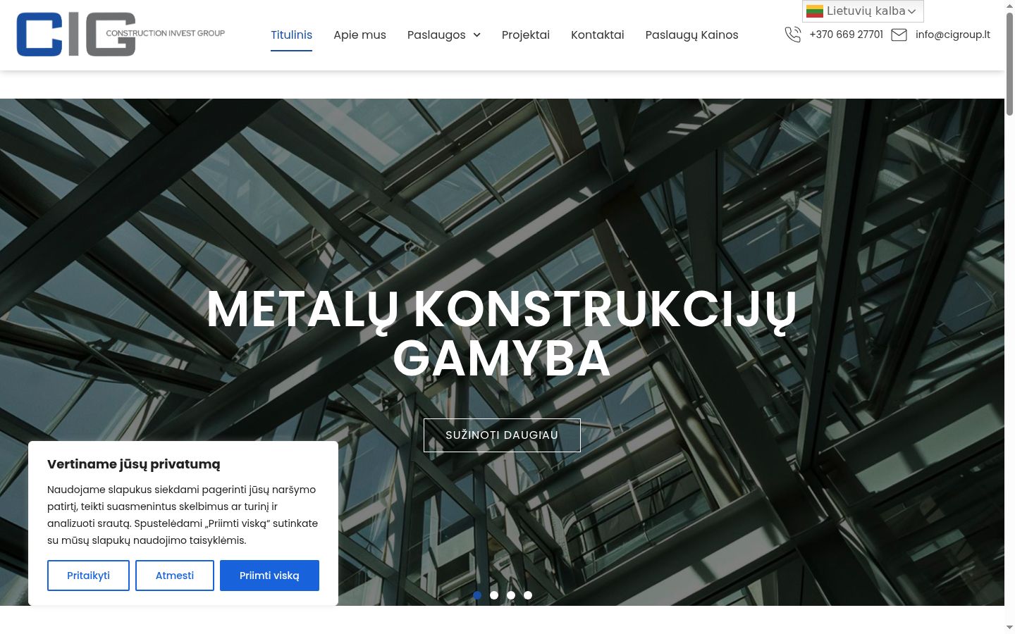 Screenshot del banner di consenso mostrato prima di qualsiasi interazione