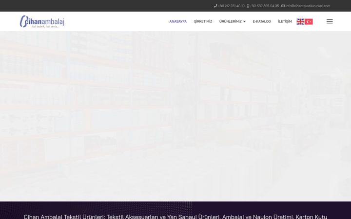 Screenshot of cihantekstilurunleri.com