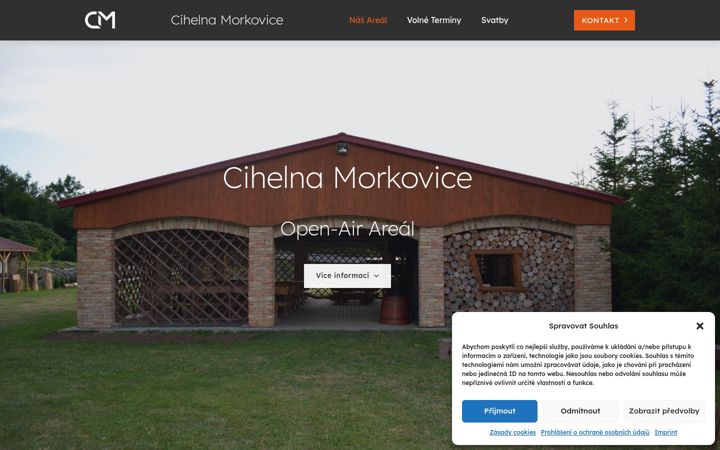 Captura de ecrã de cihelna-morkovice.cz