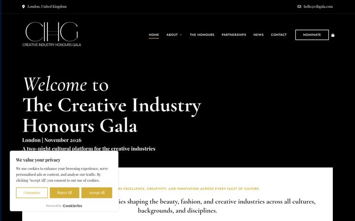 Screenshot of cihgala.com