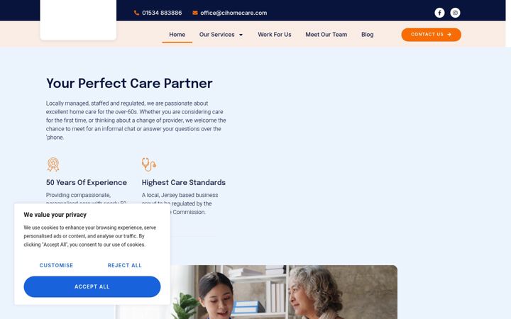 Screenshot of cihomecare.com