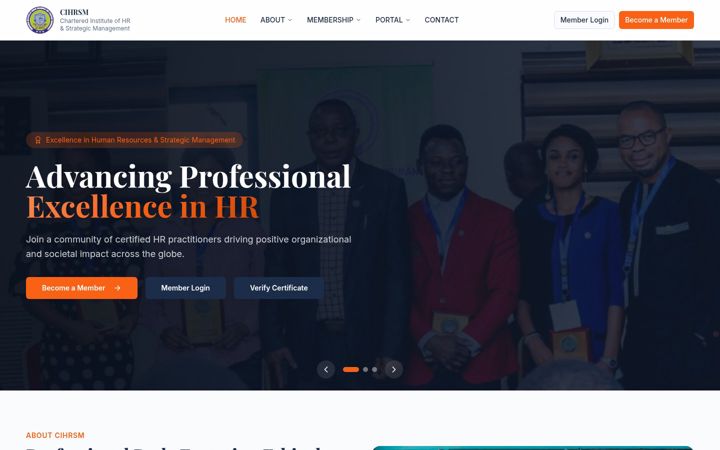 Screenshot of cihrsm.com