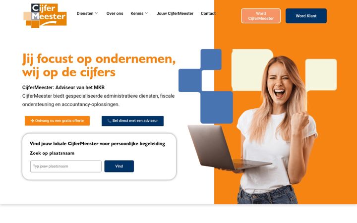 Zrzut ekranu cijfermeester.nl