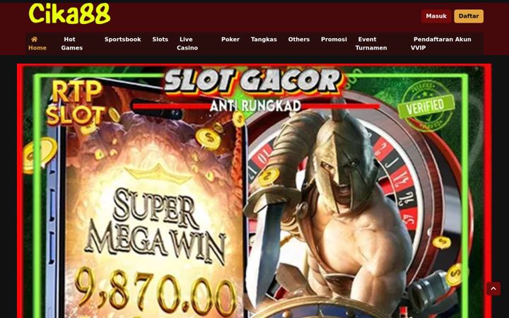 Screenshot of cika88.com