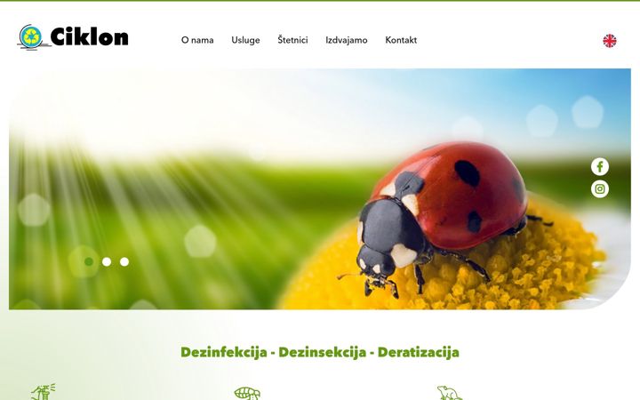 Screenshot van ciklon.hr