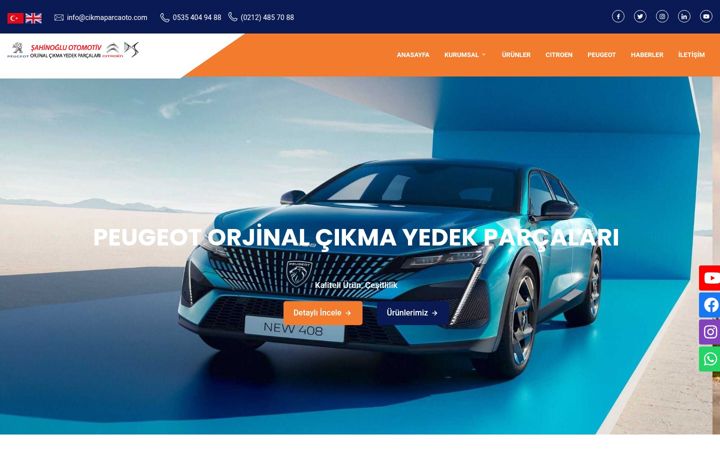 Screenshot of cikmaparcaoto.com