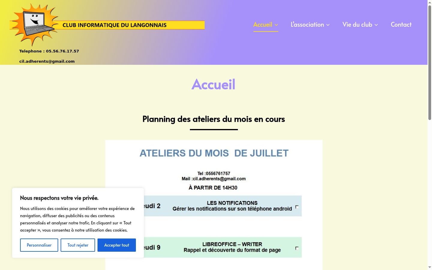Screenshot tal-banner tal-kunsens muri qabel kwalunkwe interazzjoni