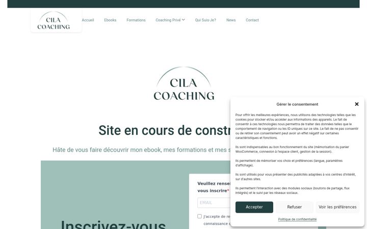 Zrzut ekranu cilacoaching.fr