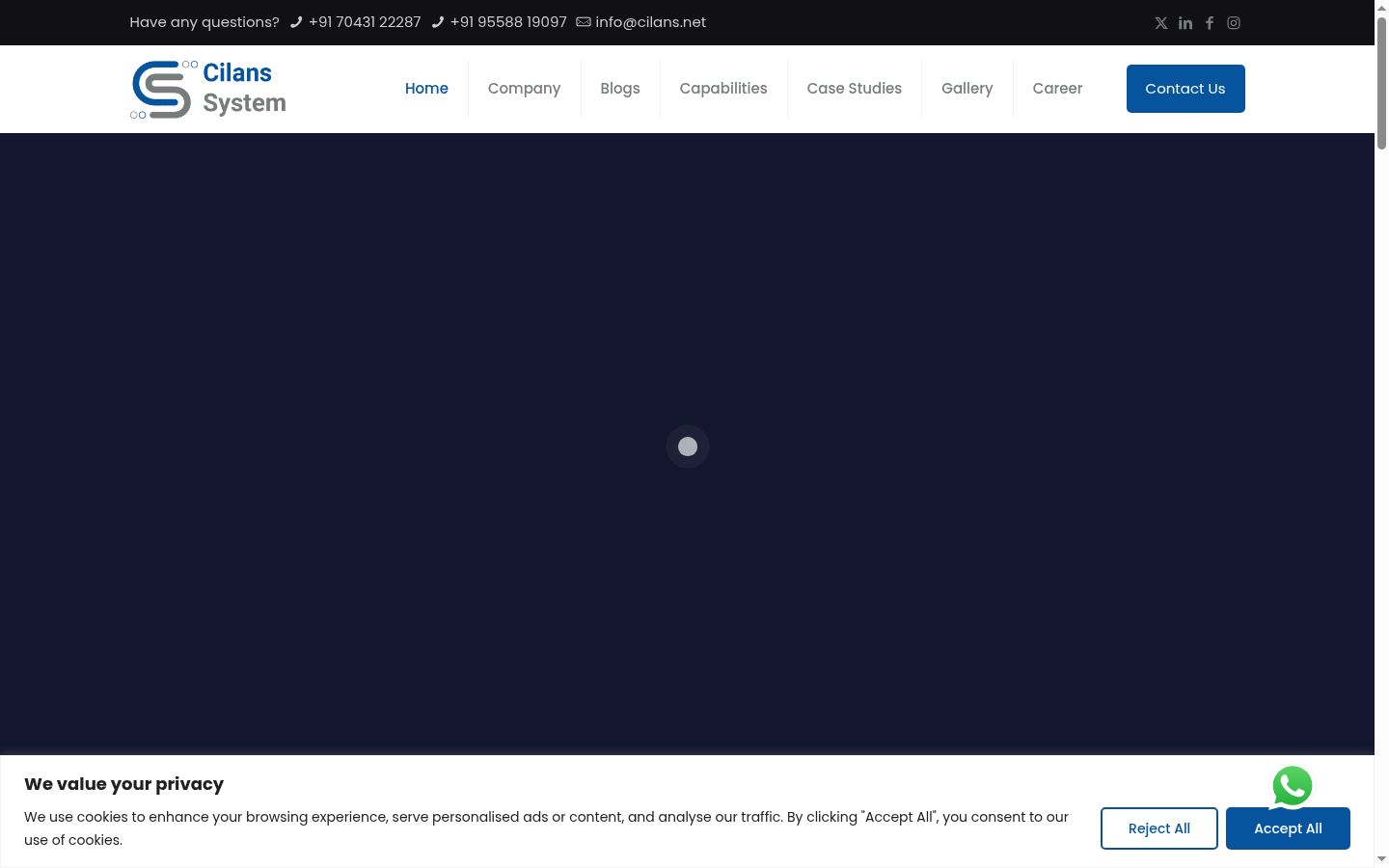 Screenshot tal-banner tal-kunsens muri qabel kwalunkwe interazzjoni