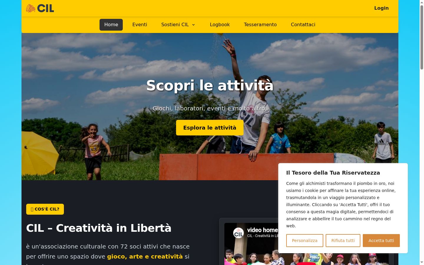 Screenshot of the consent banner shown before any interaction
