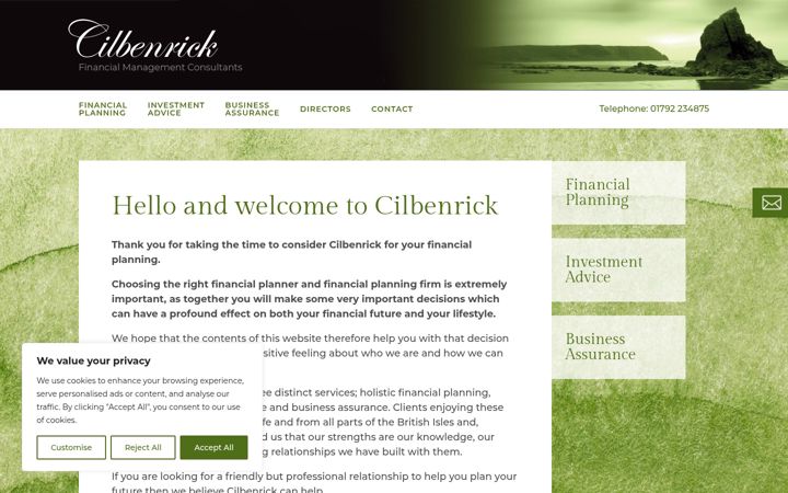 Screenshot of cilbenrick.co.uk