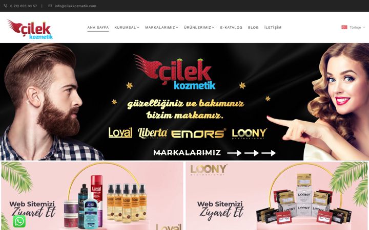 Screenshot of cilekkozmetik.com