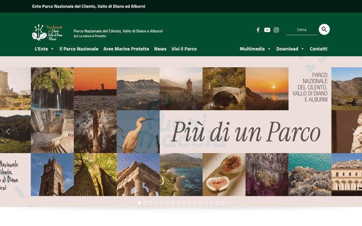 Snímek obrazovky cilentoediano.it