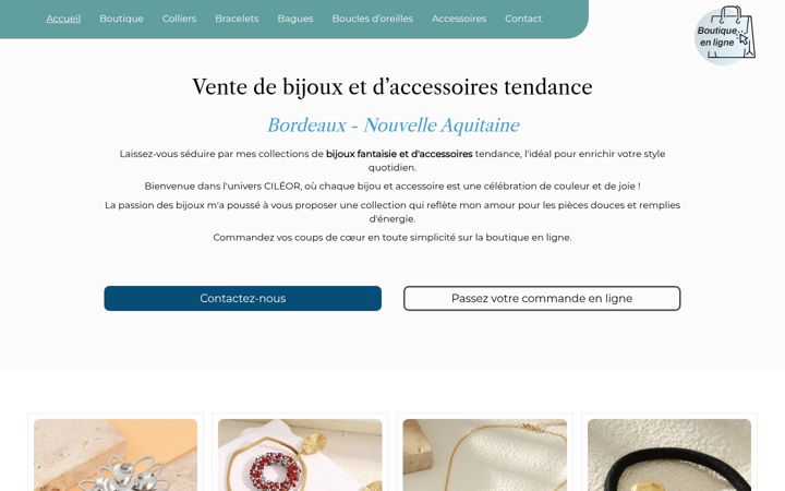 Screenshot of cileor-bijoux.com