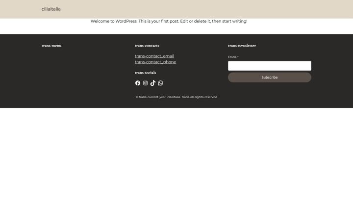 Screenshot of ciliaitalia.com