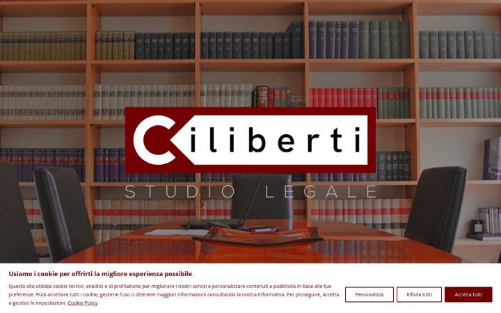 Екранна снимка на cilibertistudiolegale.it
