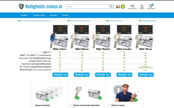 Zrzut ekranu cilinder.nl