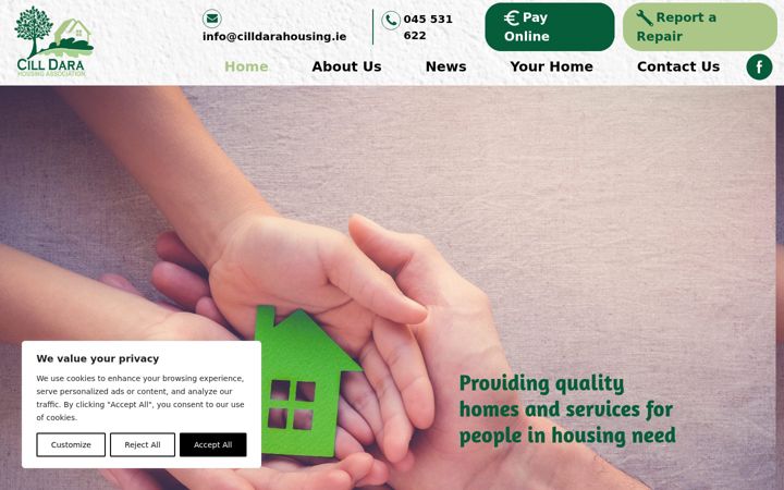 Capture d'écran de cilldarahousing.ie