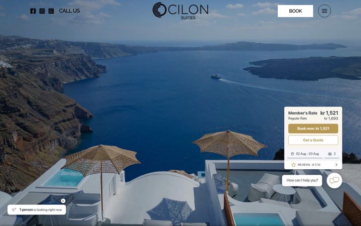 Screenshot of cilonsantorini.com