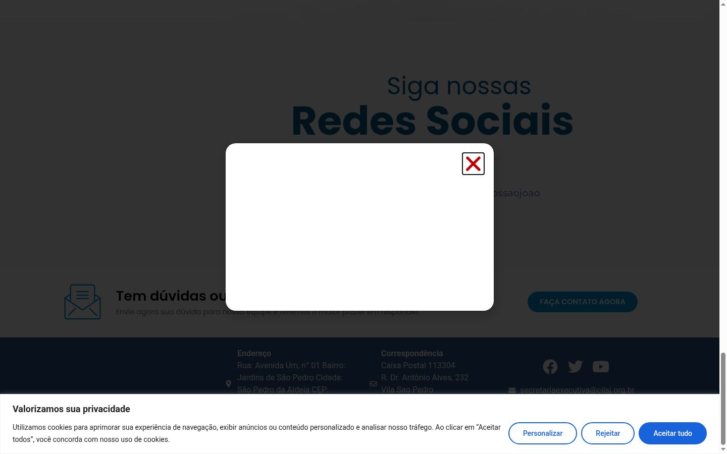 Screenshot tal-banner tal-kunsens muri qabel kwalunkwe interazzjoni