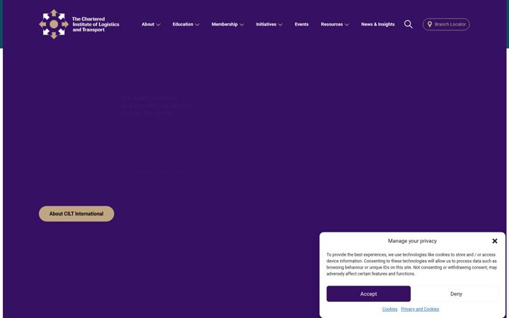 Screenshot von ciltinternational.org