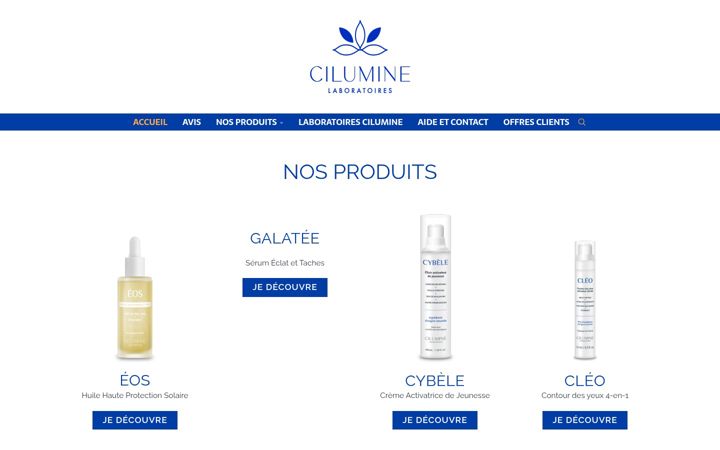 Screenshot of cilumine.com