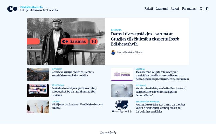 Skjermbilde av cilvektiesibas.info