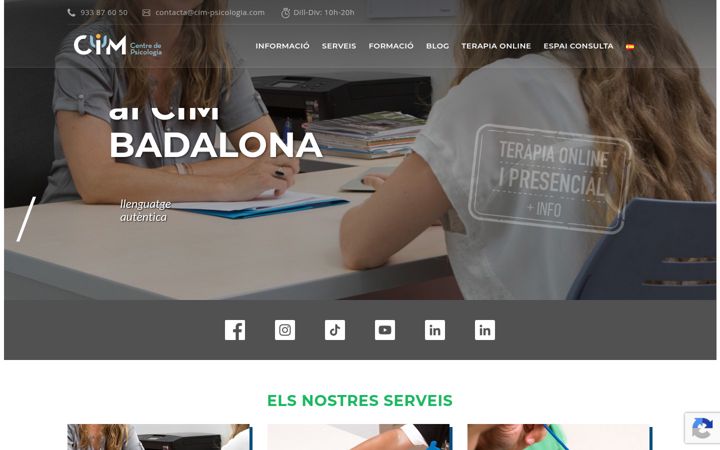 Screenshot of cim-psicologia.com