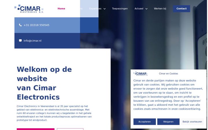 Zrzut ekranu cimar.nl