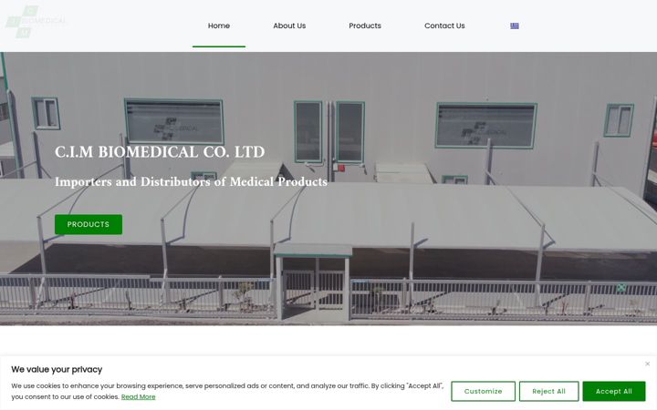 Screenshot of cimbiomedical.com.cy